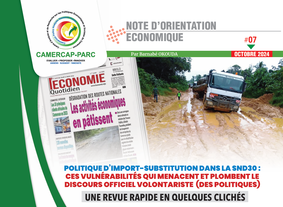 POLITIQUE D’IMPORT-SUBSTITUTION DANS LA SND30 : CES VULNÉRABILITÉS QUI MENACENT ET PLOMBENT LE DISCOURS OFFICIEL VOLONTARISTE (DES POLITIQUES)